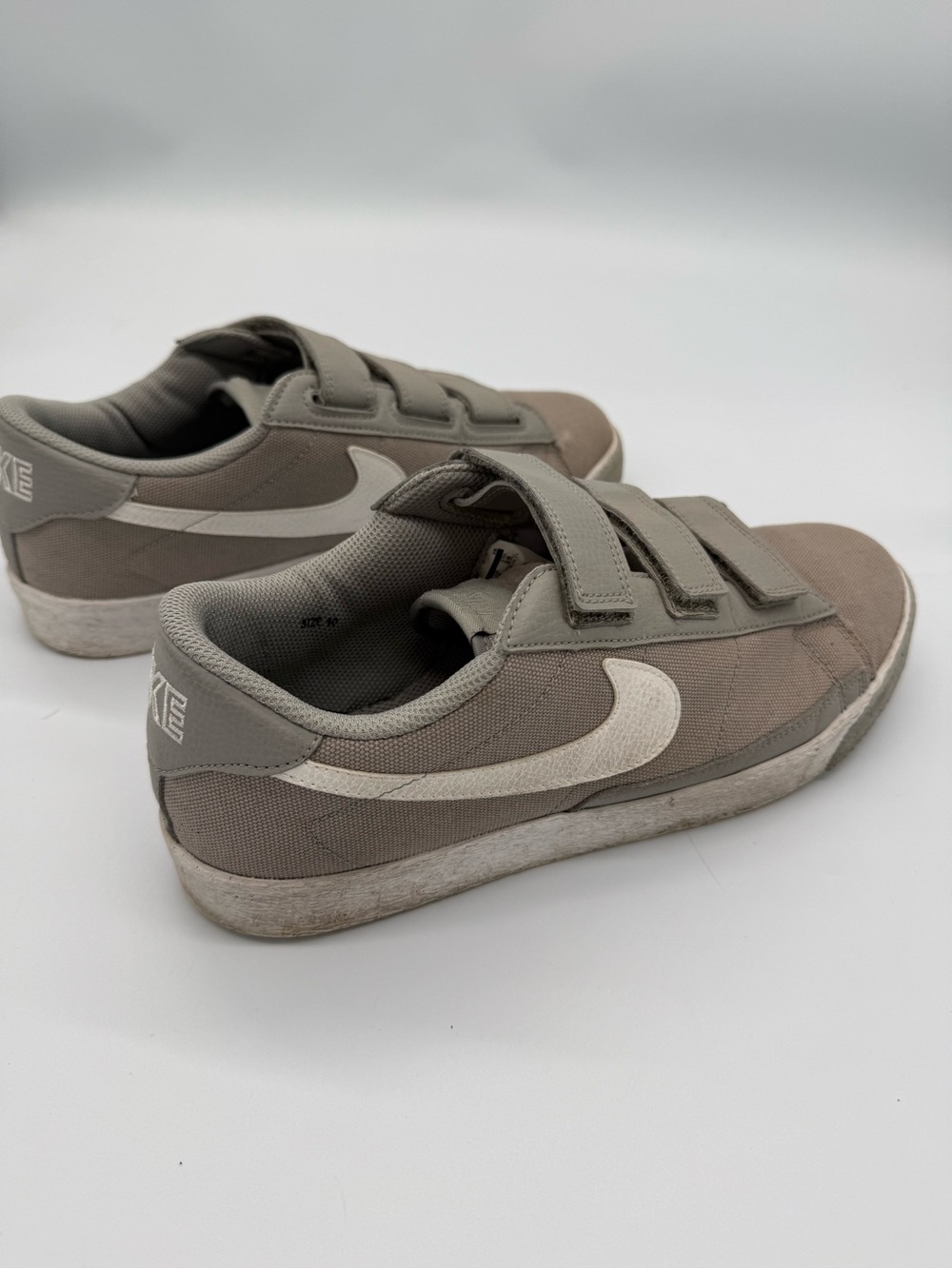 Nike blazer low v grey  and Off-White Velcro Sneakers size 10